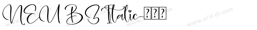 NEU BZ Italic字体转换